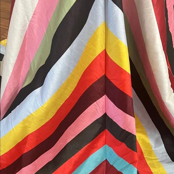 Multicolor Striped V-Neck Dress - Picture 14 of 15